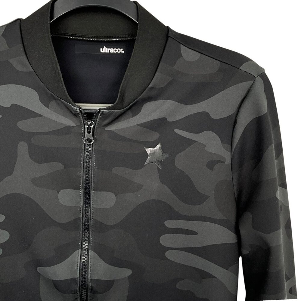 Ultracor Jacket Womens XS Black Camo Metallic Star Bomber Softshell Full Zip - Picture 3 of 12
